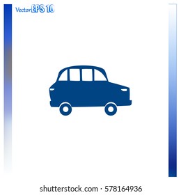 Old car icon, vector