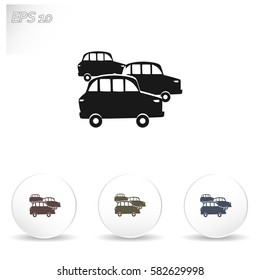 Old car icon, vector