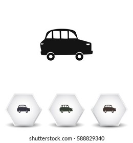 Old car icon, vector
