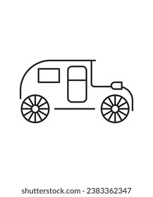 old car icon, vector best line icon.