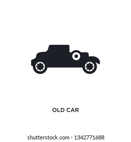 old car isolated icon. simple element illustration from luxury concept icons. old car editable logo sign symbol design on white background. can be use for web and mobile