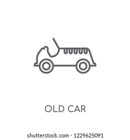 Old car linear icon. Modern outline Old car logo concept on white background from Luxury collection. Suitable for use on web apps, mobile apps and print media.