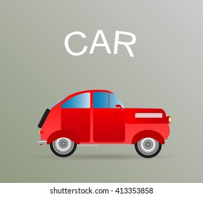 Old car motor object emblem retro icon