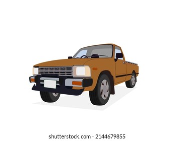 old car on a white background.