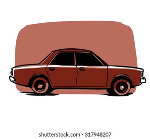 old car side view