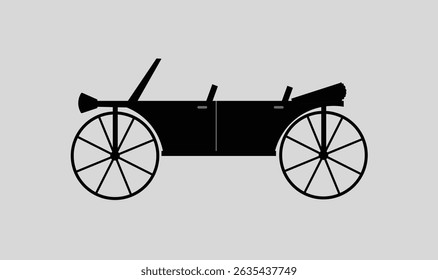 Old car sign vector illustration for use.