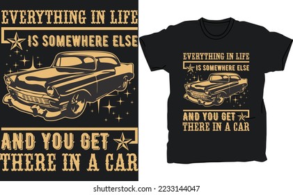 Old car t-shirt design, classic car, vector, adventure, legend, garage t-shirt design, graphics.