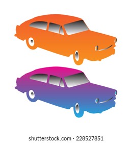 old car vector illustration