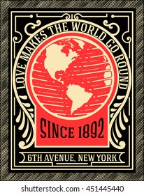 Old Card Design. Vector Layered