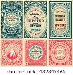 Old cards set with floral details. 