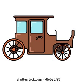 Old carriage icon