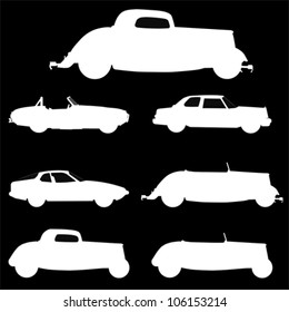 old cars, vector