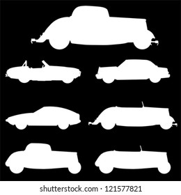 old cars, vector