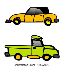 old cars vector