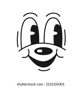 old cartoon mascot character elements. different clipart, faces, limbs. character creator for vintage retro logos and branding. isolated vector illustrations