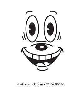 old cartoon mascot character elements. different clipart, faces, limbs. character creator for vintage retro logos and branding. isolated vector illustrations