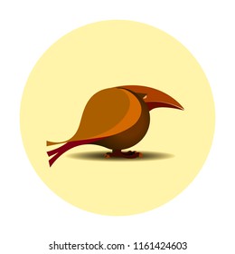 old cartoon raven with big beak 3d