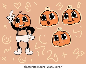 Old cartoon traditional cartoon Old school halloween character 