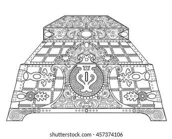 The old casket for storage of jewelry