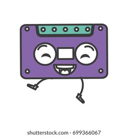 old cassette kawaii character