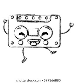 old cassette kawaii character