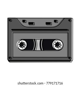 Old cassette media icon vector illustration graphic design