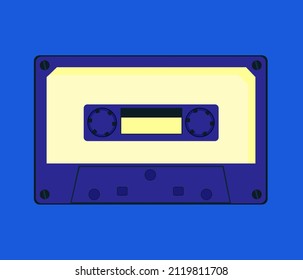 old cassette purple color retro. 90s concept. vector illustration for badge, sicial media post design