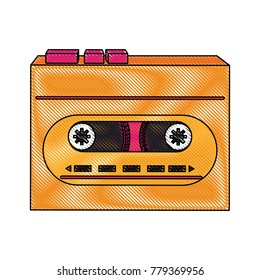 Old cassette recorder pop art colors