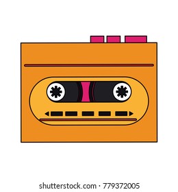 Old cassette recorder pop art colors