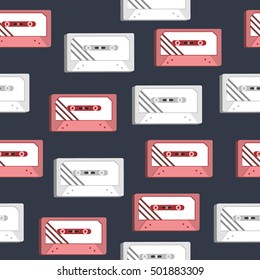 old cassette  seamless pattern concept. Vector illustration design
