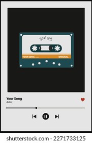 Old cassette wall art, your favorite song poster 