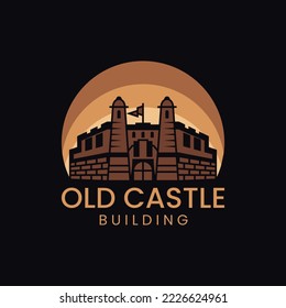 Old castle building logo template vector, Perfect to use for construction, travel, tourist etc.