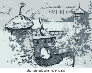 old castle graphic