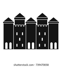Old castle icon. Simple illustration of old castle vector icon for web