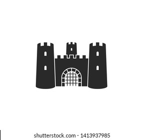 Old castle. Logo. Vector illustration