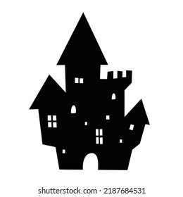 Old castle silhouette illustration - Vector