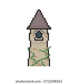 arte de pixel de torre de castelo antigo