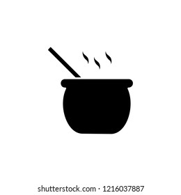 old cauldron icon. Simple glyph vector of halloween set for UI and UX, website or mobile application