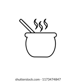 old cauldron icon. Simple outline vector of Halloween set for UI and UX, website or mobile application