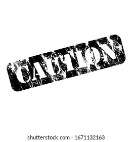 signo de precaución antiguo sobre fondo blanco