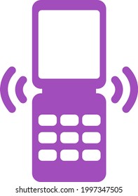 Old cellphone, illustration, on a white background.