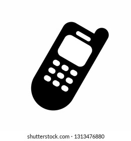 old cellular phone icon vector logo illustration silhouette