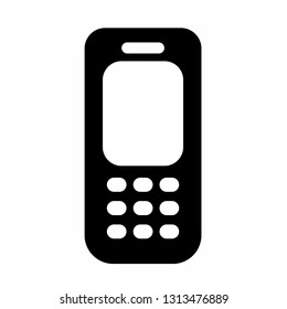 old cellular phone icon vector logo illustration silhouette