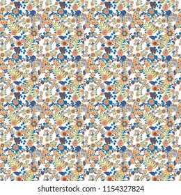 Old ceramic tile wall seamless pattern texture. Colorful ethnic patterned background in blue, gray and black colors. Arabesque vector ornament.