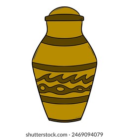 old ceramic urn illustration isolated vector