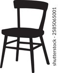 old chair black silhouette vector 