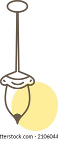 Old chandelier, illustration, vector on a white background.