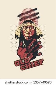 Old Chief Polka Trash Tattoo Design