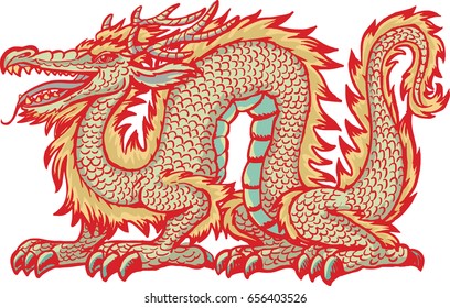 Old China Dragon-Colour