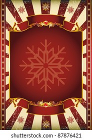 Old Christmas Poster. A background on Christmas theme. Read your message on the copy space.